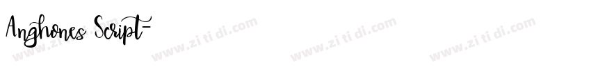 Anghones Script字体转换